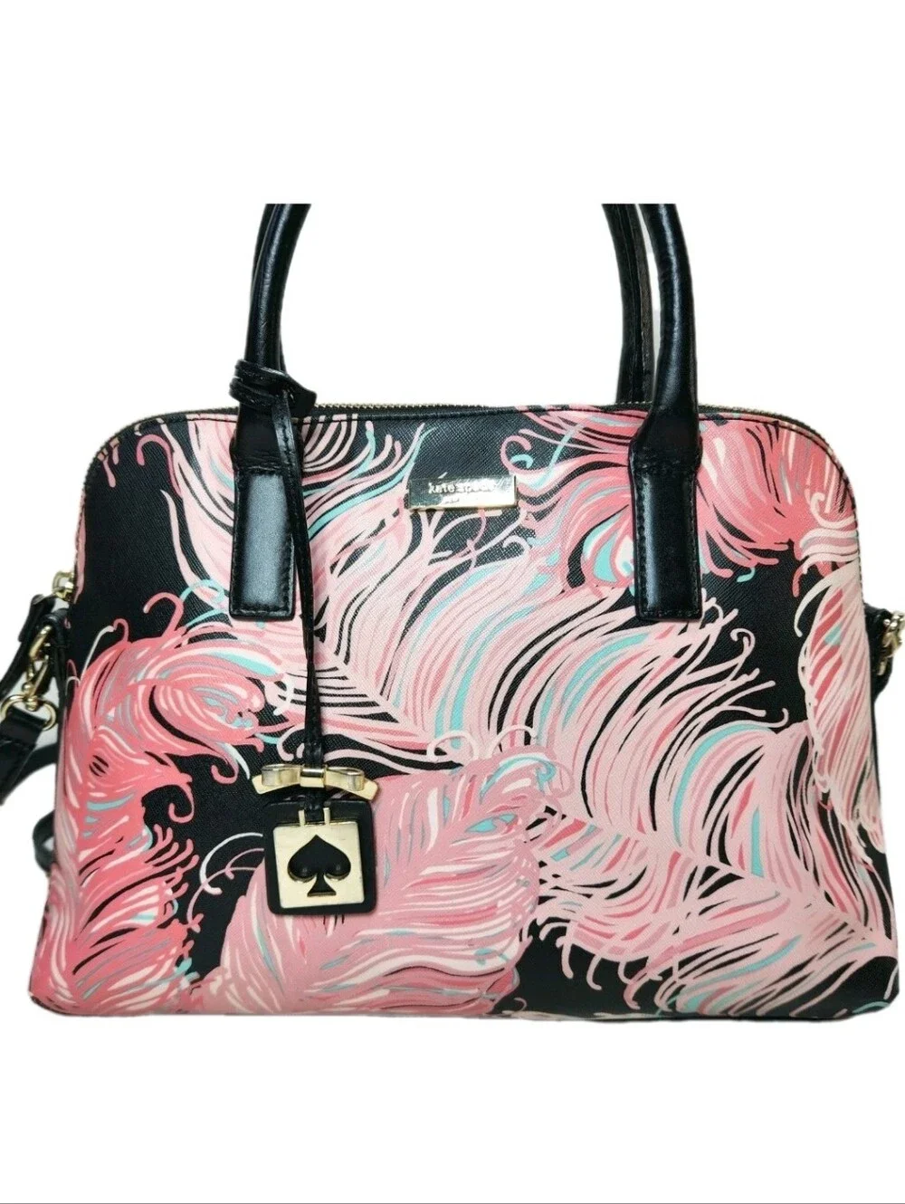 KATE SPADE Brightwater Drive Rachelle Convertible Satchel Regal Plume Feathers